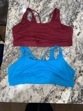 Athleta women’s sports bras- Blue & Burgundy